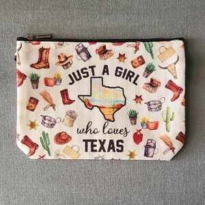 Texas Themed Makeup Bag